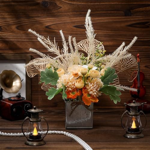12 Pack Galvanized Square Vases with Floral Foam 3.5 Inch, Silver - Image 4