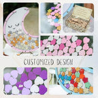 Baby Shower Guest Book Alternative Wooden Drop Box Frame Keepsake (Moon) - Image 7