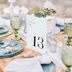 White Wedding Table Numbers 1-15 with Stands, 5"x7" White Acrylic Table Numbers, Perfect for Wedding Reception, Party, Anniversary, Event - Image 5