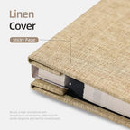 Vienrose Large Self Adhesive Scrapbook 60 Pages 13 x 12.6 in Khaki - Image 5
