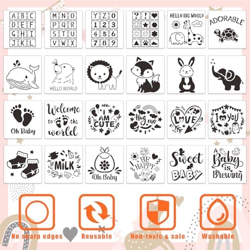 69 Pcs Baby Bib Bodysuit Baby Shower Set Baby Shower Game Sign Baby Feeder Bib Newborn Bodysuit Fabric Marker - Image 3