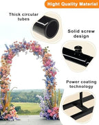 Queension Arch Backdrop Stand 6.6FT, Wedding Arch Stand with Base,Balck - Image 3