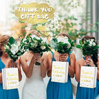 Ctosree 50 Pcs Bridal Shower Welcome Bags Bulk, White, Gold - Image 6