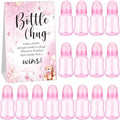 TrelaCo 20 Pcs Bottle Chug Game, Bear Baby Shower Favors, Transparent Pink by TrelaCo