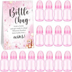 TrelaCo 20 Pcs Bottle Chug Game, Bear Baby Shower Favors, Transparent Pink by TrelaCo