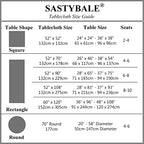 SASTYBALE Jacquard Tablecloth Rectangle, White, 60" x 120" - Image 6
