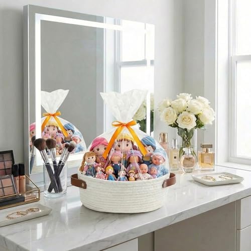 6-Pack Gift Basket Set, Cotton Rope Woven Basket with Gift Bag & Ribbon for Baby Showers, Newborn Celebrations, Events & Holiday Gifting, Beige - Image 7