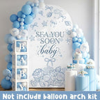 Serencatcher 7.2ft Seashell Sea You Soon Baby Shower Arch Backdrop Cover - Image 6