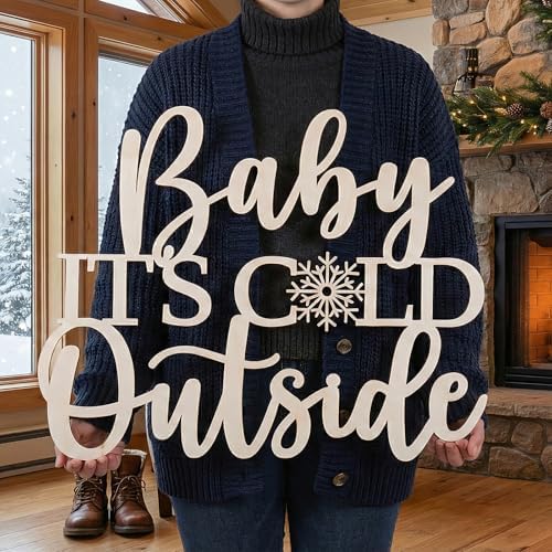 Baby It’s Cold Outside Sign Wood Rustic Winter Wonderland Baby Shower Decor - Image 6