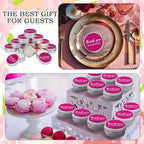 MTLEE 50 Pcs Fuchsia Hot Pink Thank You Candles Baby Shower Wedding Favors - Image 4