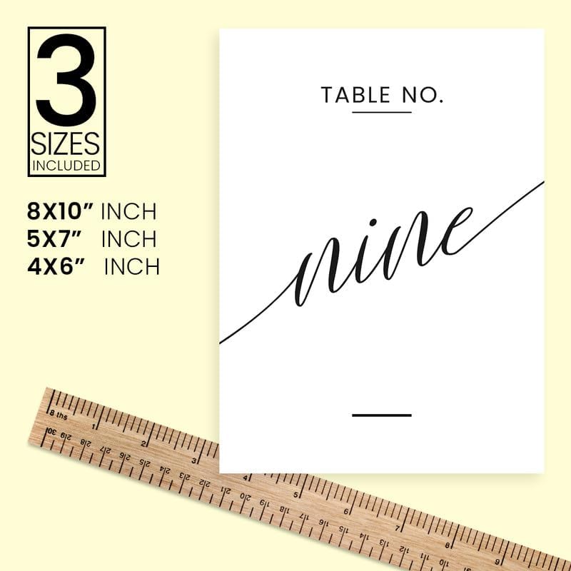 Alphabet Design Table Number Cards Double Sided Party Table Numbers for Reception Baby Shower Anniversary Birthday Bridal Party 5x7 100 Pcs - Image 4