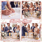 Chumia Guess How Many Pearls Set Bridal Shower Game Set Including 1 Game Sign 1 Glass Jar 12 Pens 100 Cards 640 Pearls Guess How Many Pearl in The Jar for Wedding Baby Shower Decorations for Party - Image 4