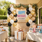 Black Gold Balloon Tower Kit Set of 2 With Base,Pole for Party Decor - Image 7