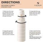 12oz Christmas Disposable Coffee Cups with Lids White Snowflake Winter Togo - Image 4