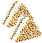 100 Pack Pre Rolled Gold Plastic Silverware Set by PYNTOP