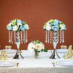 Sziqiqi Silk Rose Flower Balls for Table Centerpieces, Blue&White, 10Pcs - Image 4