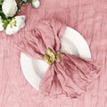 Cupuamon 100 Pack Cheesecloth Napkins 20x20 Inch Dinner Table Napkins Boho Washable Rustic Gauze Napkins Bulk for Wedding Bridal Baby Shower Party Decor (Dusty Pink) by Cupuamon
