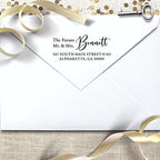 Custom Self Inking Wedding Return Address Stamp - Future Mr. and Mrs. - Personalized Rubber Stamper - No Ink pad Needed, Refillable - Image 2