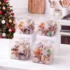 50 Pcs Christmas Clear Favor Boxes 3x3x3 Inch, Snowflake Xmas Candy Box - Image 5