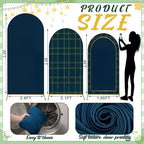 3 Pcs Tartan Arch Backdrop Cover Buffalo Plaid Baby Shower Photo Background - Image 2