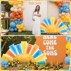 Colingmill 3ft Here Comes the Son Baby Shower Party Decoration First Trip Around the Sun Theme Party Watercolor Cardboard Cutout Standup Photo Props Backdrops for Birthday Supplies - Image 6