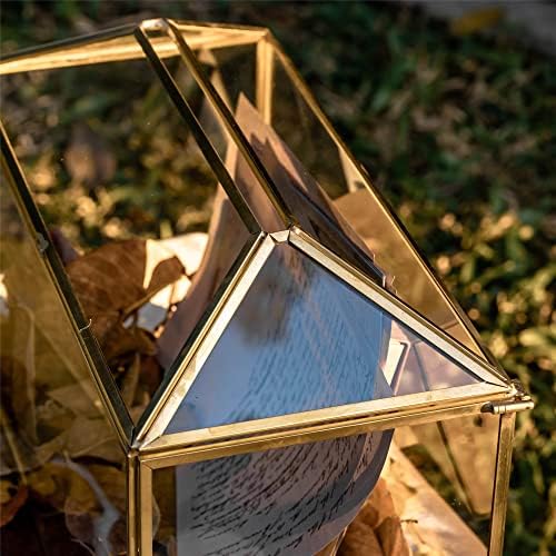 NCYP 12.6" x 5.9" x 9" Glass Wedding Cards Box with Slot and Lock for Micro Wedding Reception, Centerpiece, Home Decorative, Gold (Glass Box Only) Slot Length 7.3 Inches - Image 5