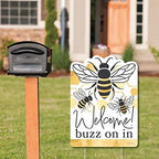 Big Dot of Happiness Little Bumblebee - Party Decorations - Bee Baby Shower or Birthday Party Welcome Yard Sign - Image 2