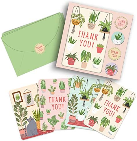 Studio Oh! Note Card & Sticker Set Grow with Me Thank You - Set of 12-3.5" x 5.25" Blank Cards with Envelopes and Stickers - Includes 3 Cards Each of 4 Designs - Image 2