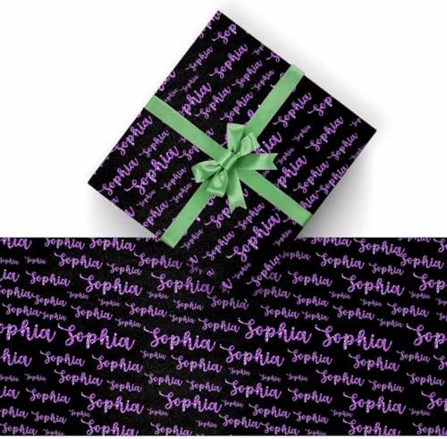 AOFUN Custom Gifts Paper Gifts For Husband Personalized Name Text Fashion Birthday Gift Custom Name Gift 3 Rolls 58" x 23" - Image 2