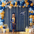 10x10ft Navy Blue Tulle Backdrop Curtain with Lights String for Parties, Sheer Photo Backdrop Drapes for Wedding Baby Shower Birthday Photography Stage Decorations - Image 5