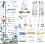 145 Pieces Ahoy It’s a Boy Baby Shower Favors for Guest Nautical Ballpoint Pens and Keychains Gifts Bulk Retractable Baby Shower Pens Gender Reveal Greeting Cards Souvenirs Prizes by EYNDYN