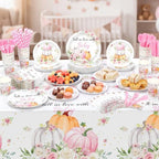 Ceenna Fall Little Pumpkin Baby Shower Party Supply Decoration for 50, Pink - Image 6