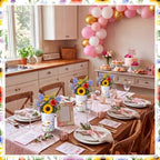 6 Sets Best Mom Ever Round Flower Arrangement Boxes with Foam, Table Centerpieces Vases for Mom Birthday Party Decorations, Baby Shower and Women's Gifts - Image 4