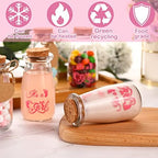 Sieral 48 Pcs 3.4 oz Small Glass Bottles Favor Jars with Cork Lids Baby Shower Decorative Milk Jar for Party Candy Decorations Souvenirs (It's a Girl) - Image 5