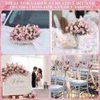 Zeyune 8 Pack 12 Inch Artificial Rose Bouquet, Paste Pink and Light Pink - Image 6