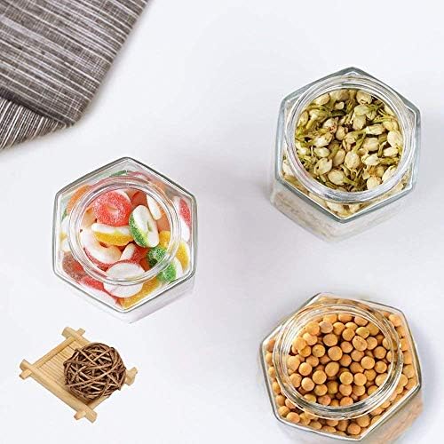 6 oz Clear Hexagon Jars,Small Glass Honey Jars With Lids(Golden),Mason Jars For Herbs,Foods,Jams,Liquid, Canning Jars Spice Jar For Storage 25 Pack - Image 6
