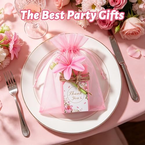 50PCS Pink Eucalyptus Soap Wedding Favors Handmade Thank You Gifts - Image 4