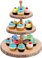 GrnVibe Cupcake Stand Rustic 3 Tier Dessert Stands Wood Cupcake Holder by GrnVibe