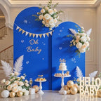 Royal Blue Arch Backdrop Cover 7.2FT 6FT Spandex Arch Covers Stretchy Backdrop Set of 2, Double-Layer Wrinkle Free Wedding Arch Stand Cover Party Backdrop Curtains for Baby Shower Birthday Party Decor - Image 3