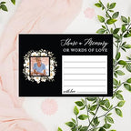 Andaz Press Personalized Share a Memory Cards, Ivory Floral Custom Photo 4" x 6" Cards for Wedding, Birthday, Funeral, Celebration of Life, Retirement, Graduation, Going Away, Life Memories, 52-Pack - Image 4