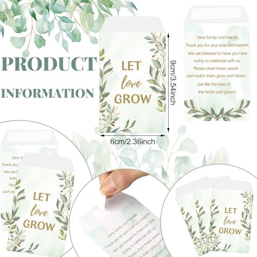 Ctosree 50 Sets Let Love Grow Wedding Favors for Guests Wedding Party Favor - Image 3