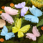SUNBEAUTY 6 Pcs Large Butterflies Party Decorations, 20 Inch 16 Inch Hanging Butterflies 3D Colorful Pink Purple Yellow Butterfly Decorations for Baby Shower Wedding Ceiling Flower Garden Decor - Image 3