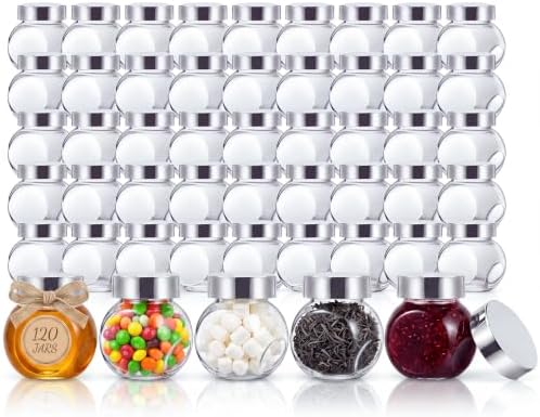 Umigy 120 Pcs 1.7oz Mini Mason Jars with Lids Glass Candy Jars Bulk by Umigy