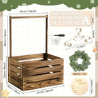 Barydat Wooden Baby Shower Crate Closet Set, Brown - Image 2
