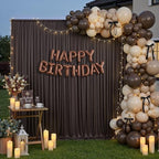 10x12 ft Brown Backdrop Curtains for Weddings, Birthdays and Photos - Image 5