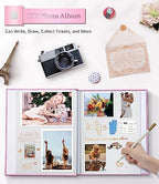 Artfeel Photo Album Self Adhesive Scrapbook Album for 3x5 4x6 5x7 8x10 Pictures,40 Pages Linen Cover with Display Window DIY Photo Book,Ideal Gifts for Family Travel Wedding Baby - Image 4