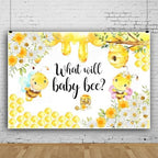 Bee Baby Shower Backdrop What Will Baby Bee Gender Reveal Background Floral Honeycomb Baby Shower Newborn Party Decoration Photo Backdrop Cake Table Banner Wall Decor 10x7ft - Image 3