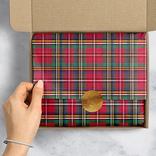 Jillson Roberts Premium Bulk 20" x 30" Printed Tissue for Wrapping and Gift Bags, Tartan, 240 Sheets - Image 4