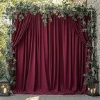30x10FT Burgundy Backdrop Curtains for Wedding Parties, Wrinkle Free Photo Backdrop Curtains for Wedding Birthday Party Baby Shower, Fabric Drape with Rod Pockets 5ft x 10ft, 6 Panels - Image 7