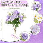 Tigeen 12 Bundles Artificial Flowers Bouquet for Wedding, Pink Purple - Image 2